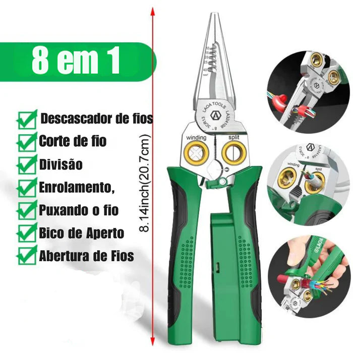 Alicate EletricPRO™ 8 em 1 - Frete Grátis