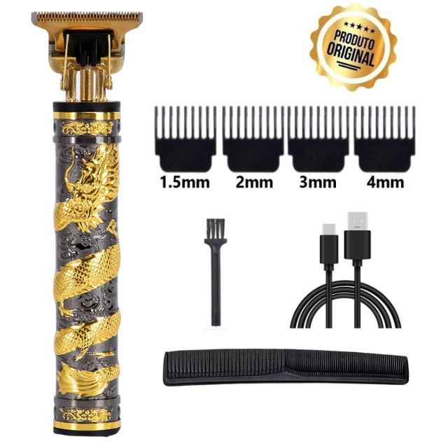 Máquina de Cortar Cabelo e Barba Elétrica e Portátil - Professional