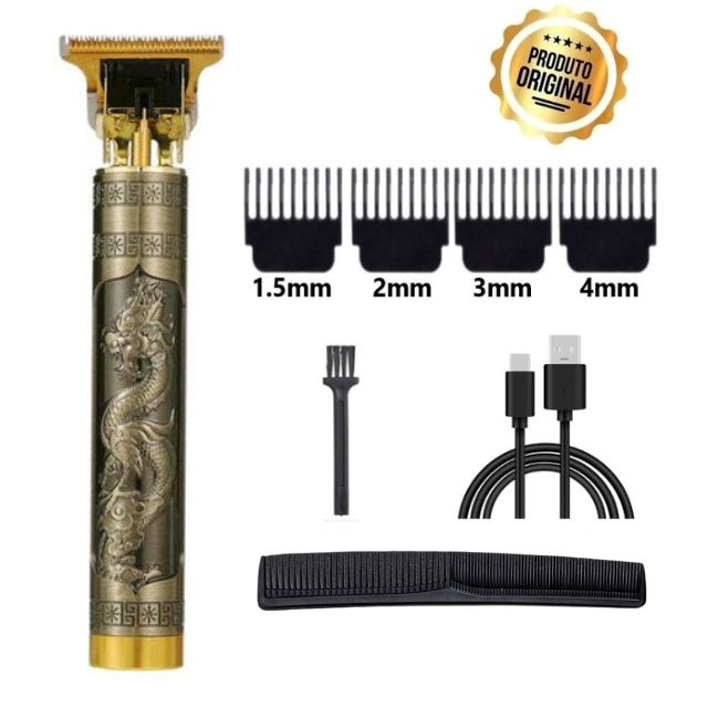 Máquina de Cortar Cabelo e Barba Elétrica e Portátil - Professional