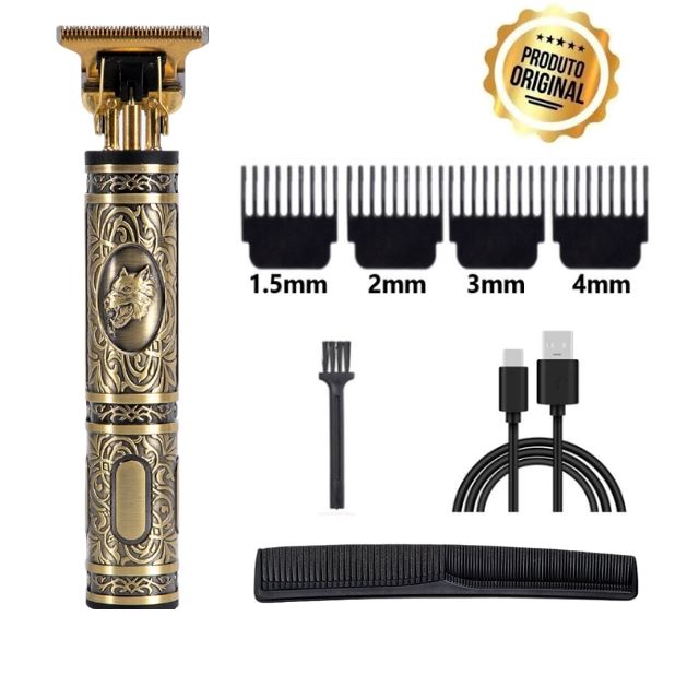 Máquina de Cortar Cabelo e Barba Elétrica e Portátil - Professional